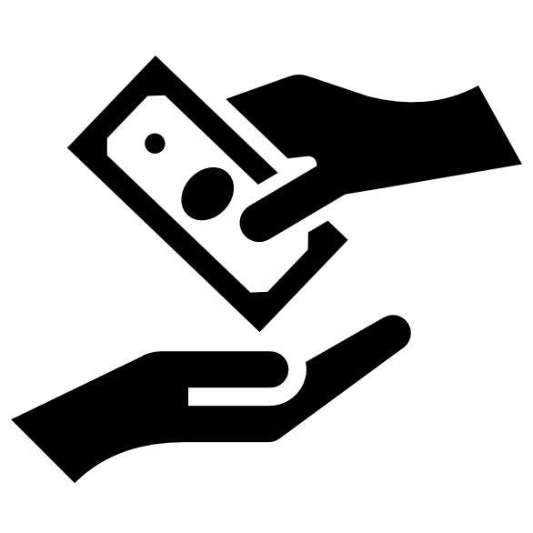 Symbol Geldübergabe