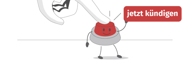 Ein Kündigungsbutton wird geklickt