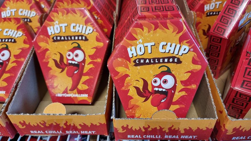 Packung der extrascharfen Hot Chips