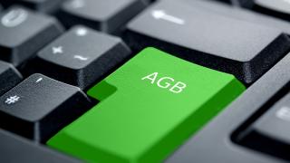 AGB-Aufdruck auf der Tastatur